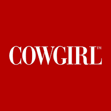 Red background with 'COWGIRL' logo in white text