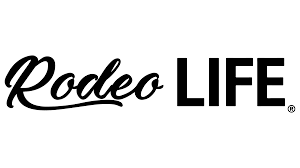 Logo of Rodeo LIFE with 'Rodeo' in cursive and 'LIFE' in bold on a white background.